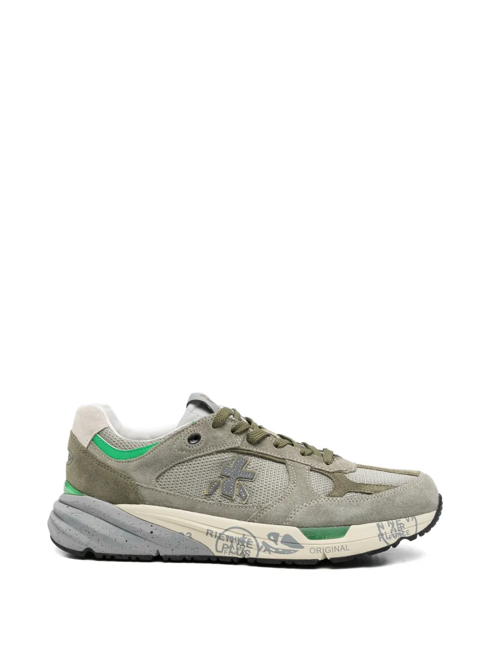 Premiata logo-appliqué sneakers - Verde