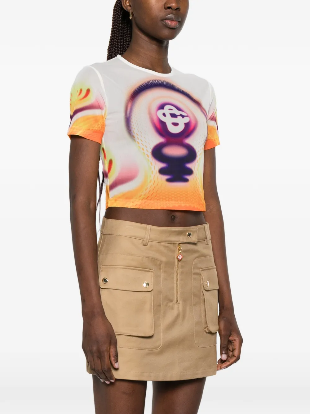 Casablanca T-shirt met grafische print Oranje