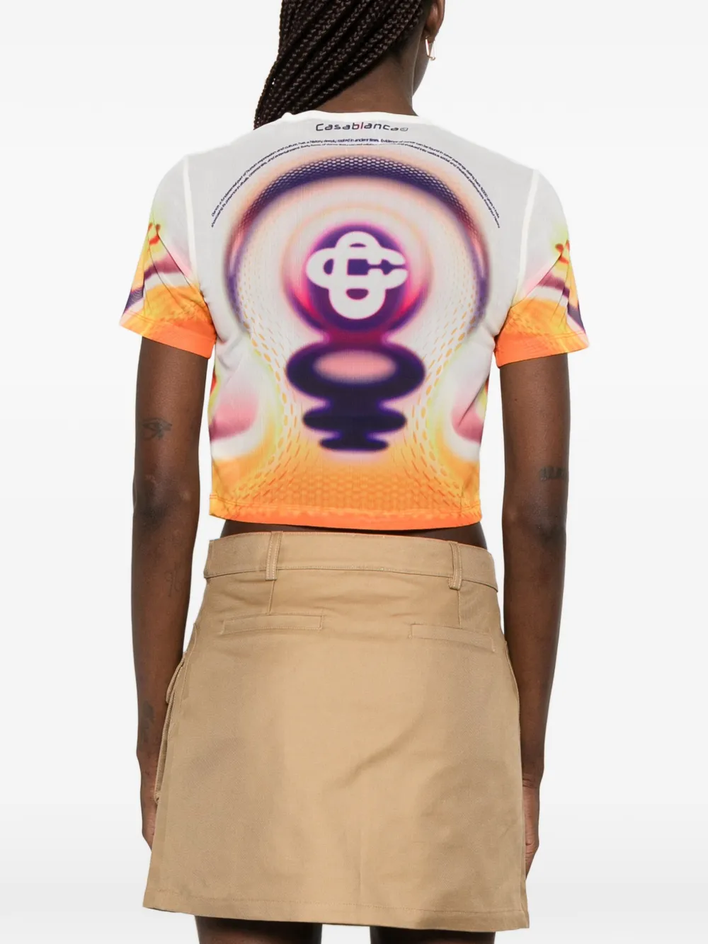 Casablanca T-shirt met grafische print Oranje