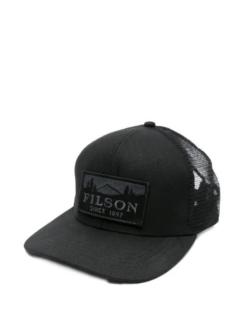 Filson logo-patch trucker caps
