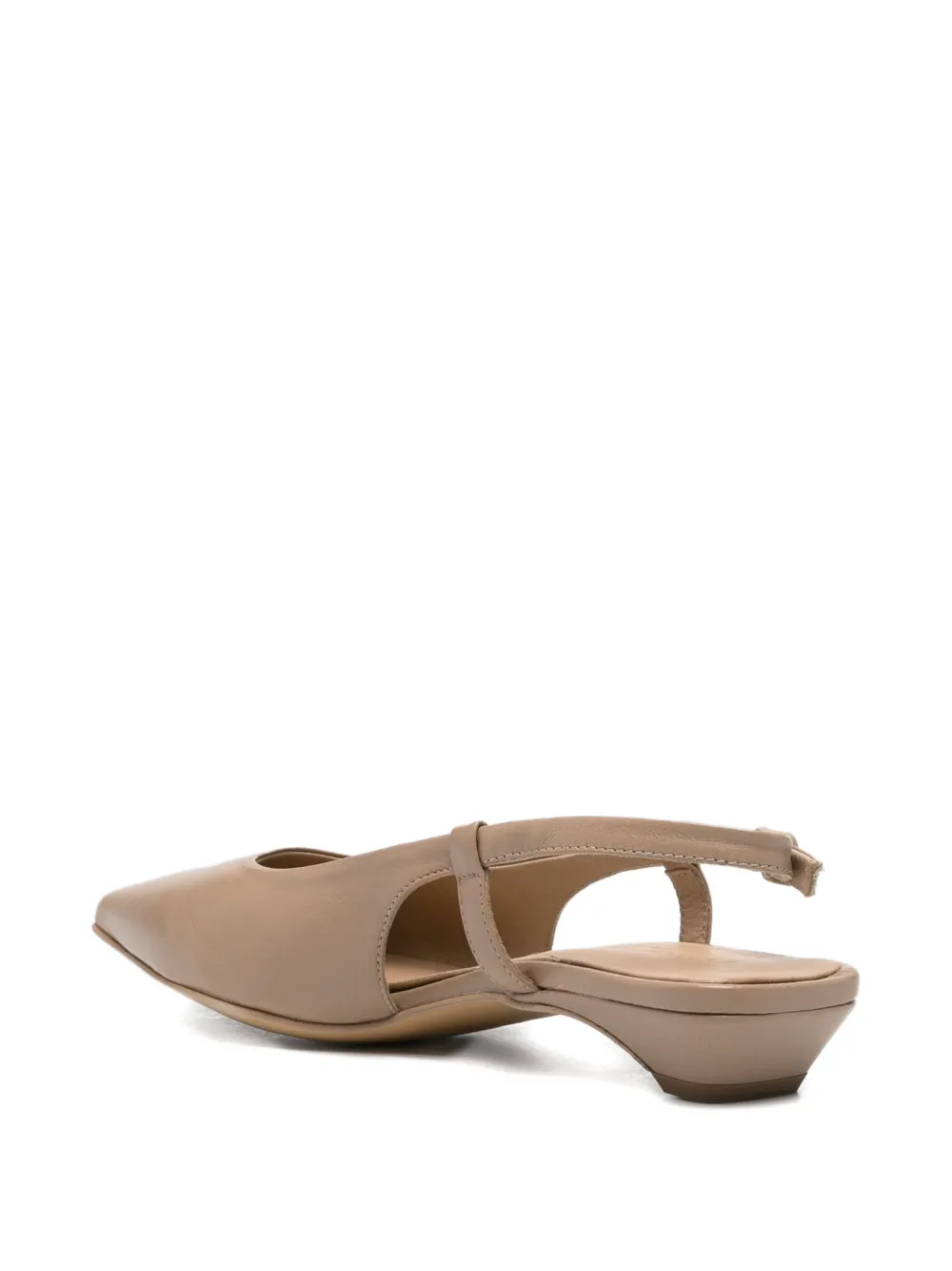 Pomme D´Or Slingback pumps met puntige neus Beige
