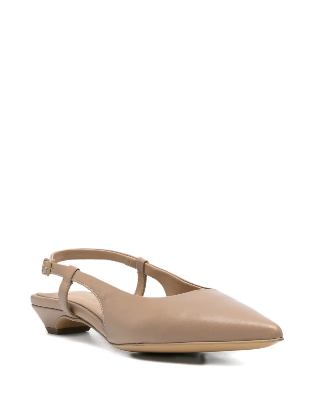 Pomme D´Or Slingback pumps met puntige neus Beige