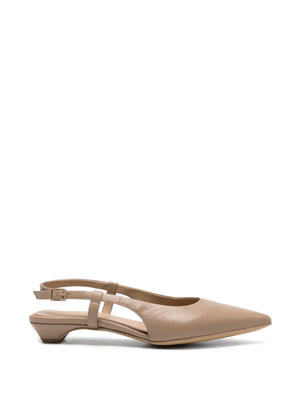 Pomme D´Or Slingback pumps met puntige neus Beige