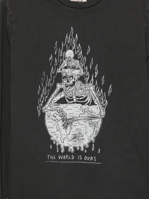 GALLERY DEPT. The World Is Ours Long Sleeve T-shirt | Black | FARFETCH