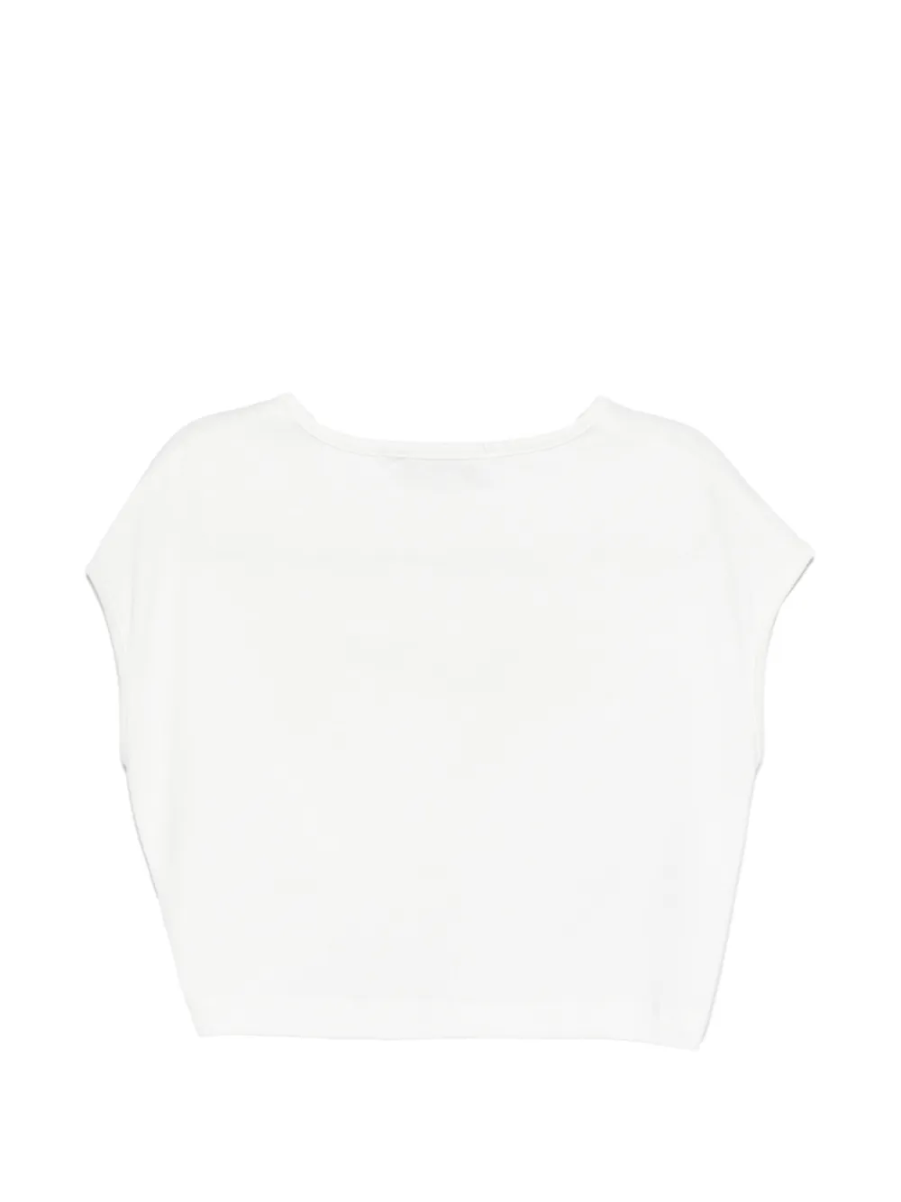Roberto Cavalli Junior T-shirt met geknoopt detail Wit