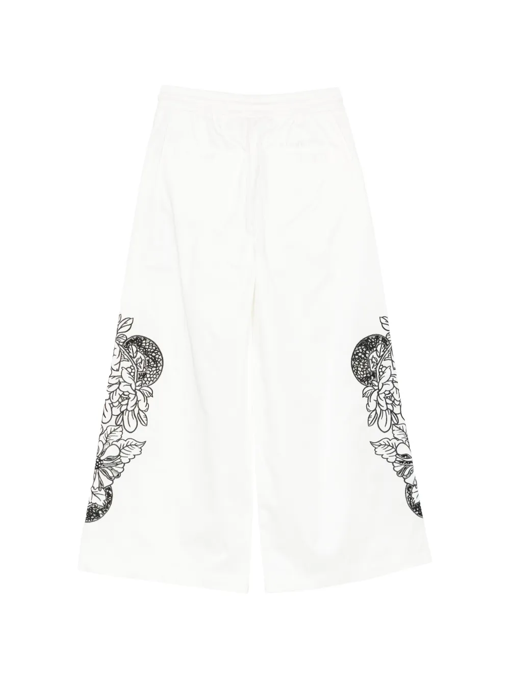 John Richmond Junior Broek met bloemenprint Wit