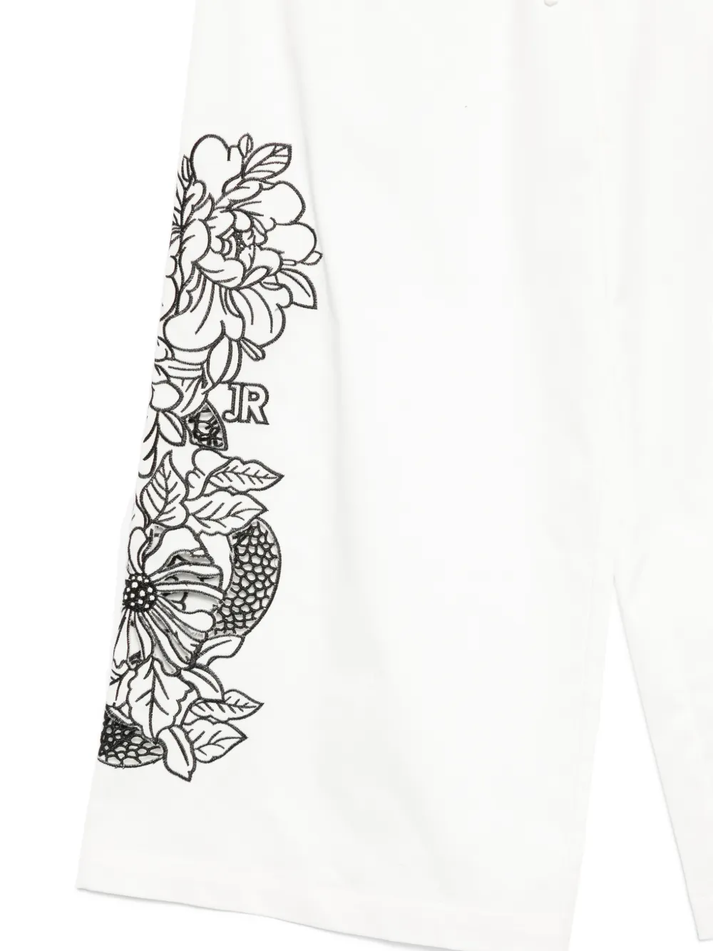 John Richmond Junior Broek met bloemenprint Wit