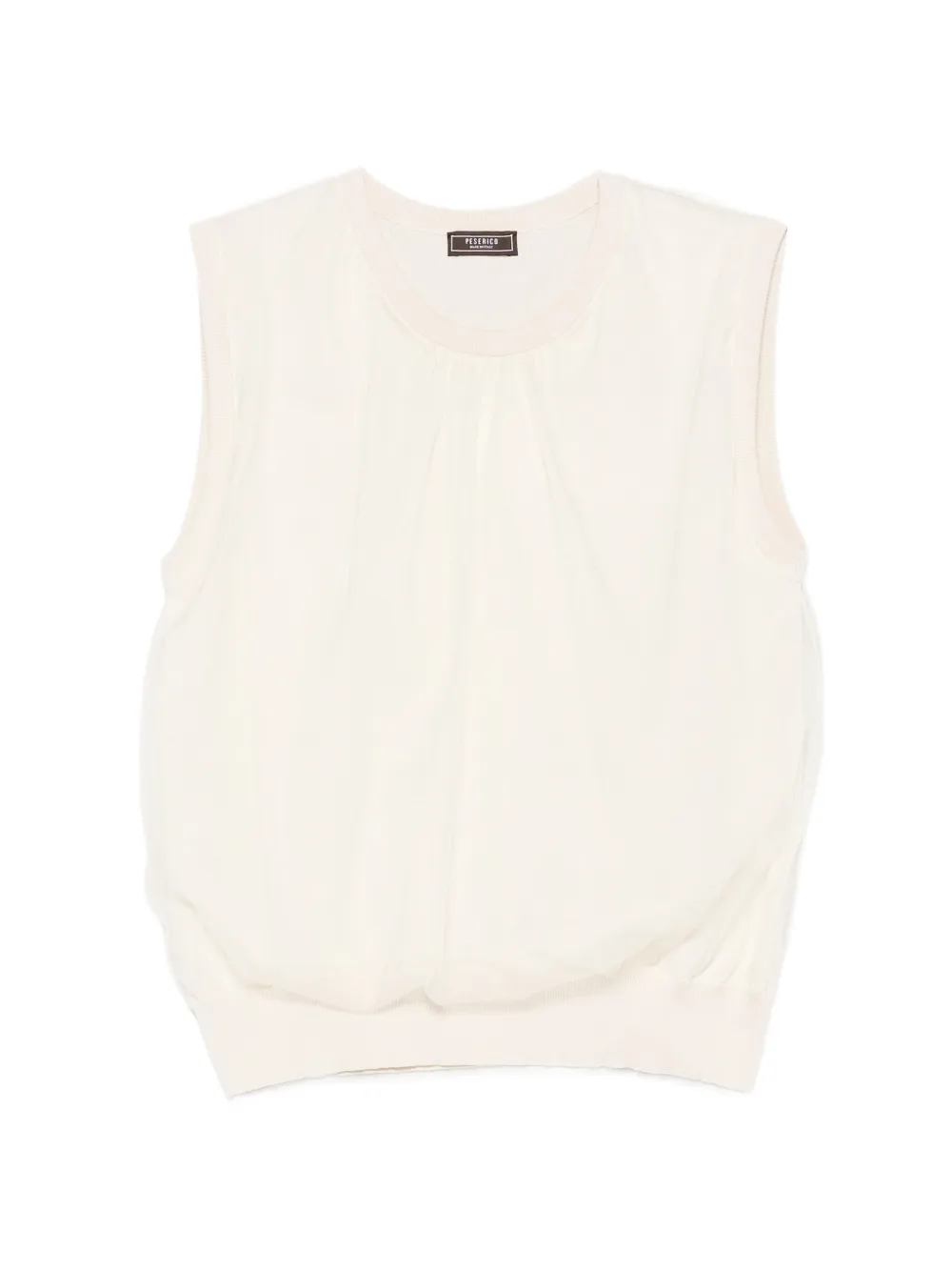 Peserico Tulle-overlay Vest In Neutral
