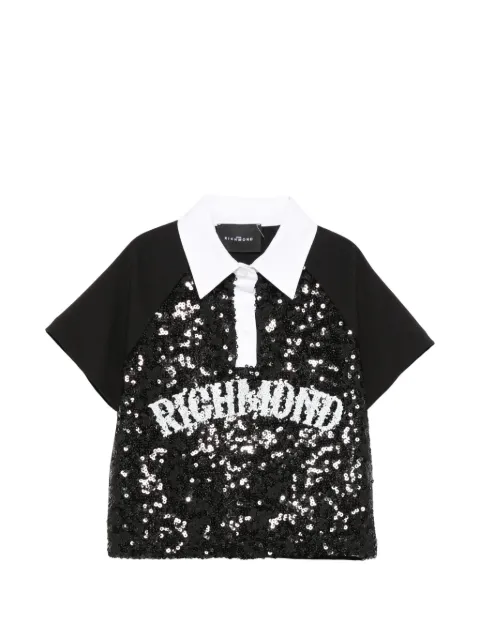John Richmond Junior sequin polo shirt