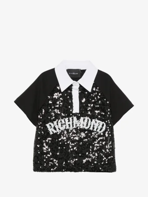 John Richmond Junior sequin polo shirt