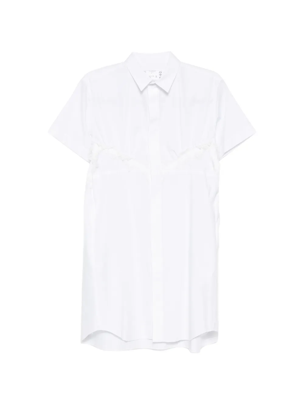 sacai poplin dress - Bianco