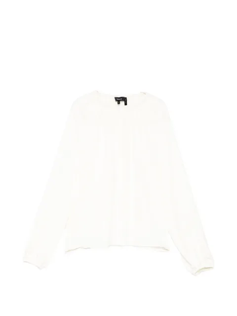 Theory pleated long-sleeveshirt