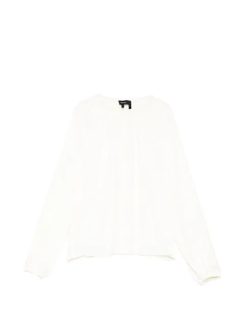 Theory pleated long-sleeveshirt