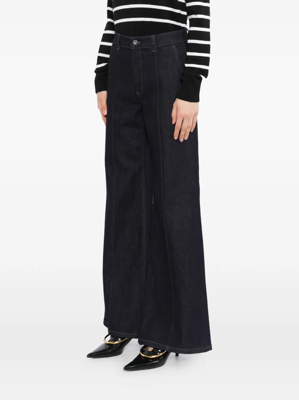Theory Fluid flared jeans Blauw
