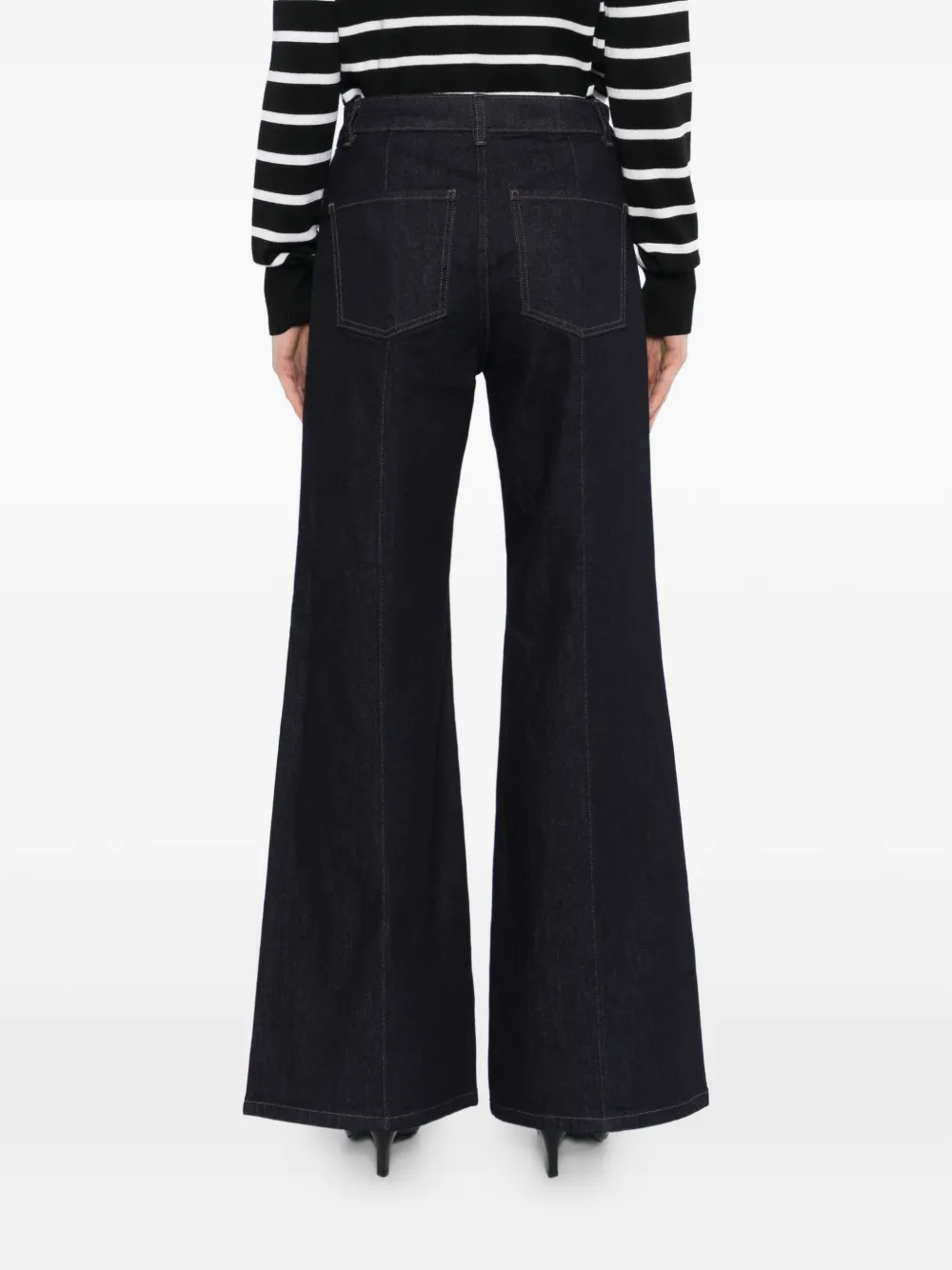 Theory Fluid flared jeans Blauw