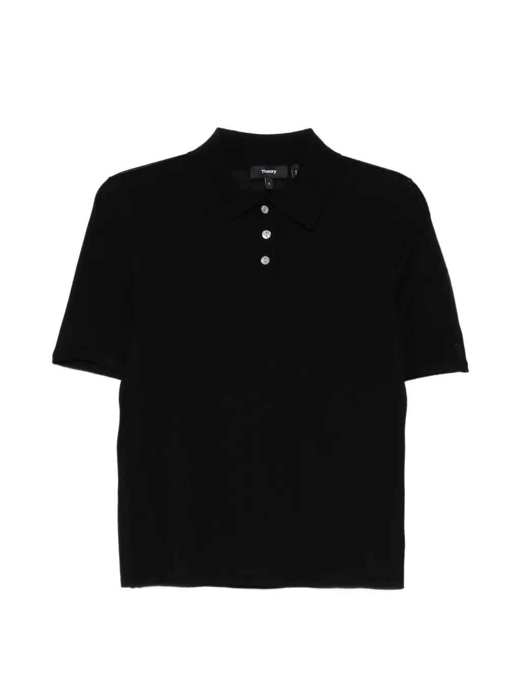 Theory piped short-sleeve polo shirt - Nero