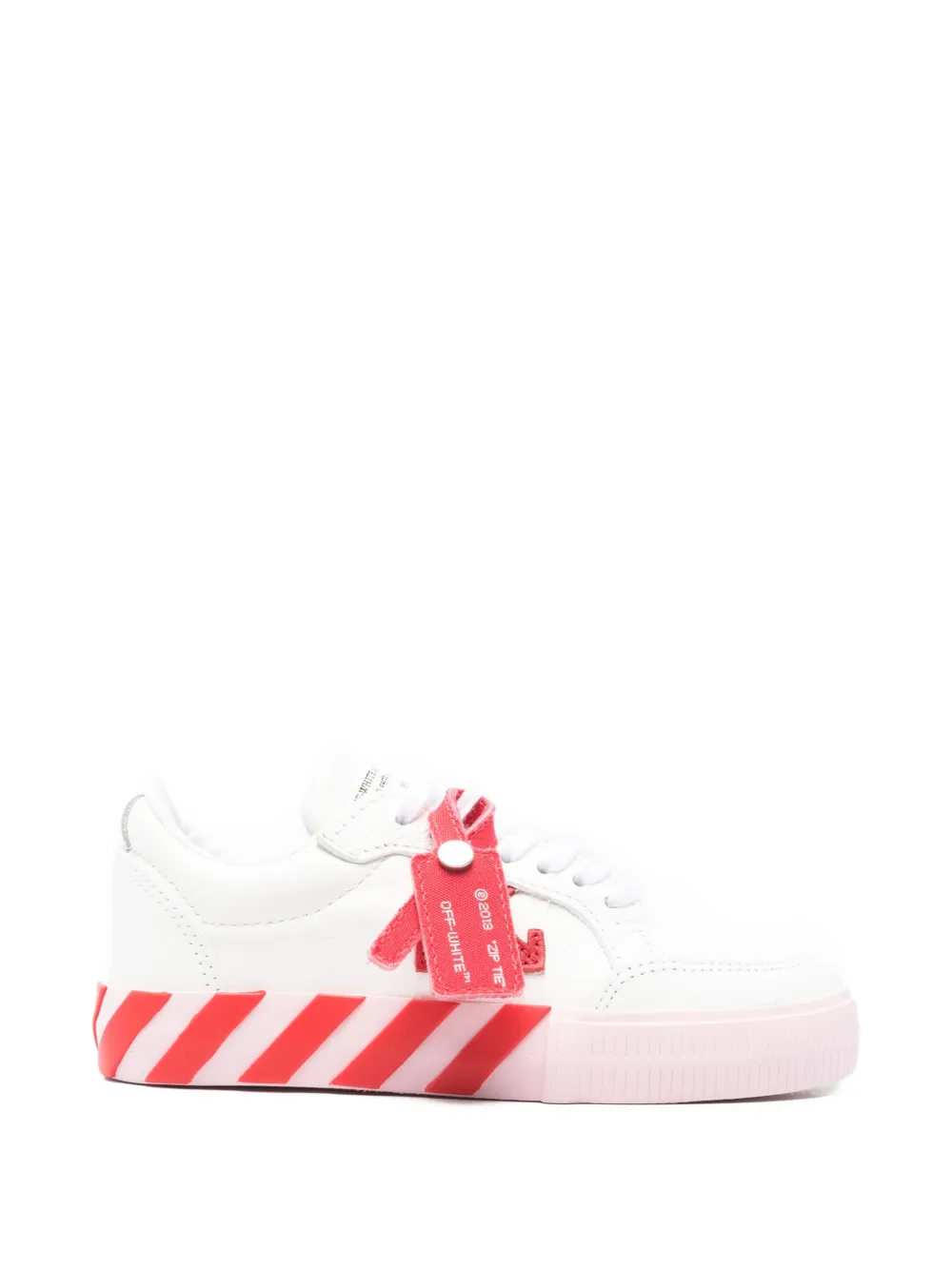 Off-White Kids Vulc leather sneakers Wit