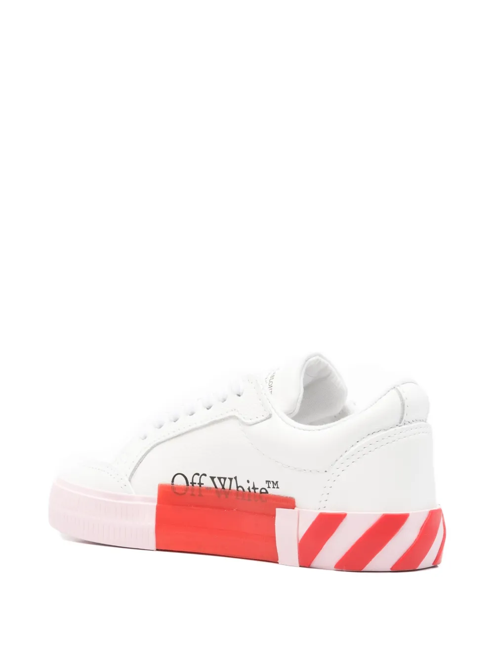Off-White Kids Vulc leather sneakers Wit