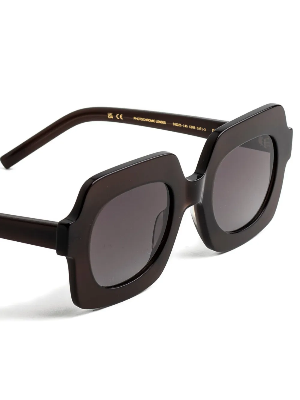 Kaleos Beaumier zonnebril met oversized montuur Bruin