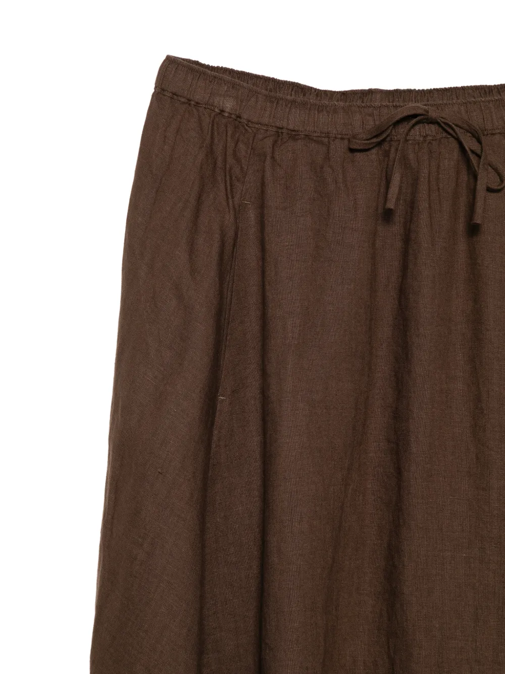 Closed Maxi-rok met trekkoord Bruin