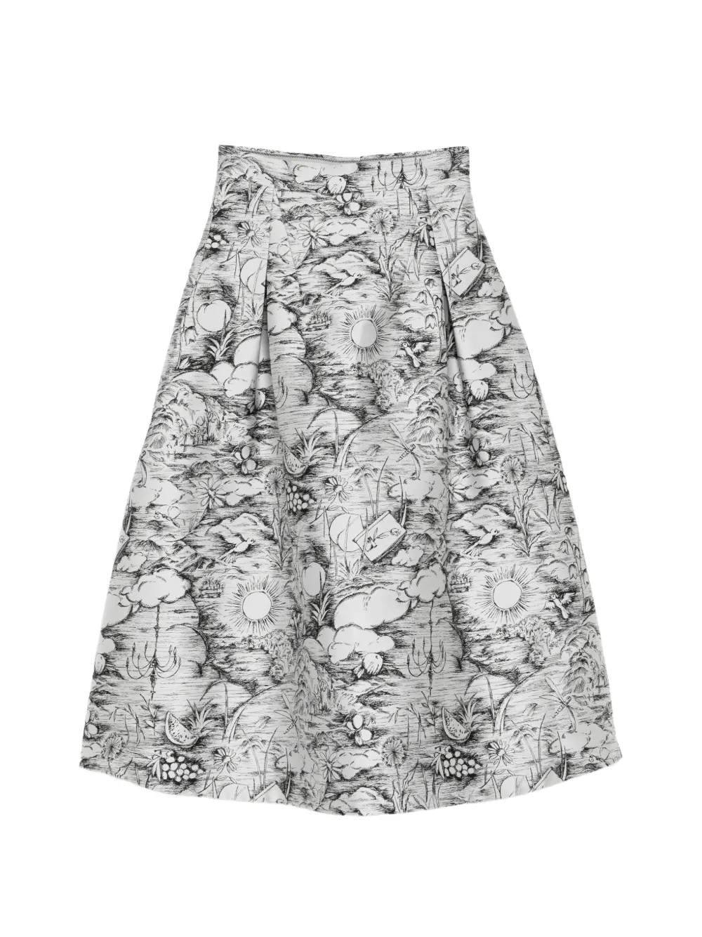 SHIATZY CHEN Gonna midi jacquard - Grigio