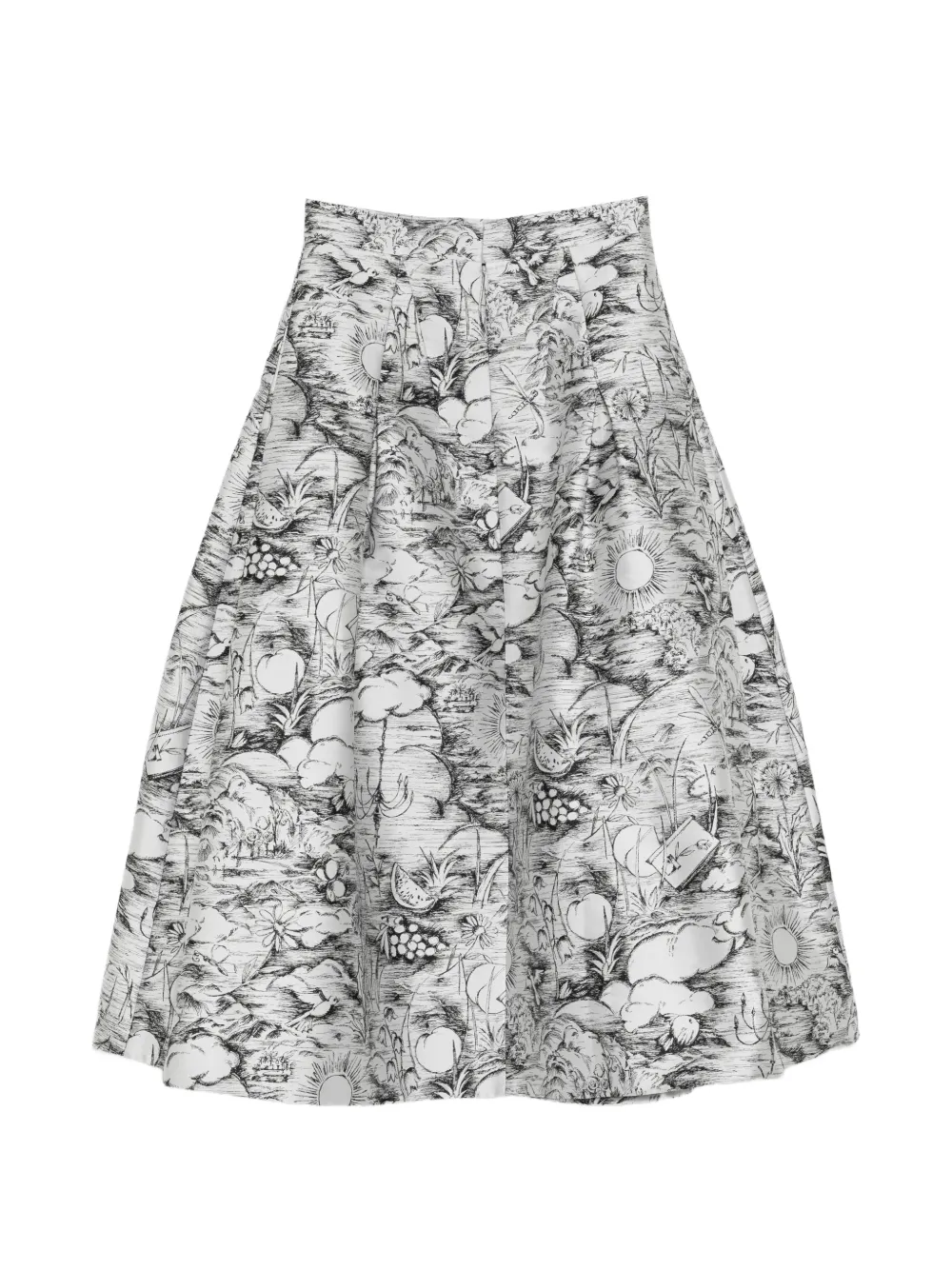 SHIATZY CHEN Midi-rok met jacquard Grijs