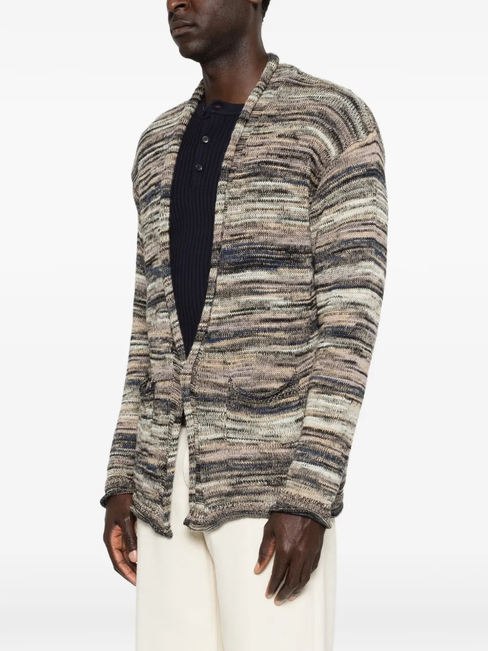 Roberto Collina Gestreept vest Beige