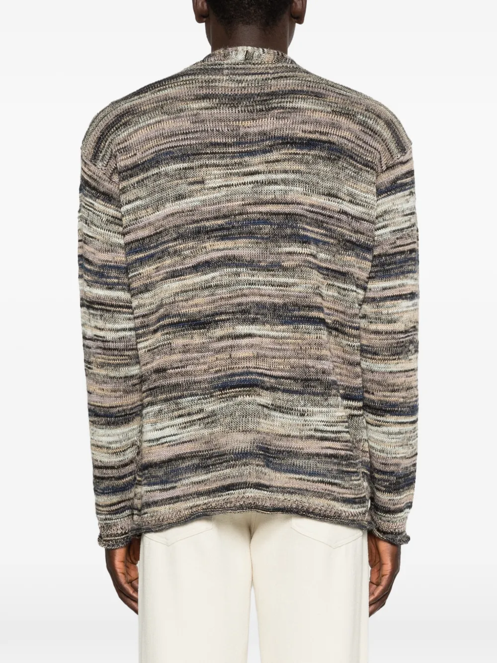 Roberto Collina Gestreept vest Beige