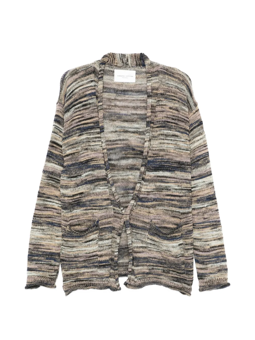 Roberto Collina striped cardigan - Nude