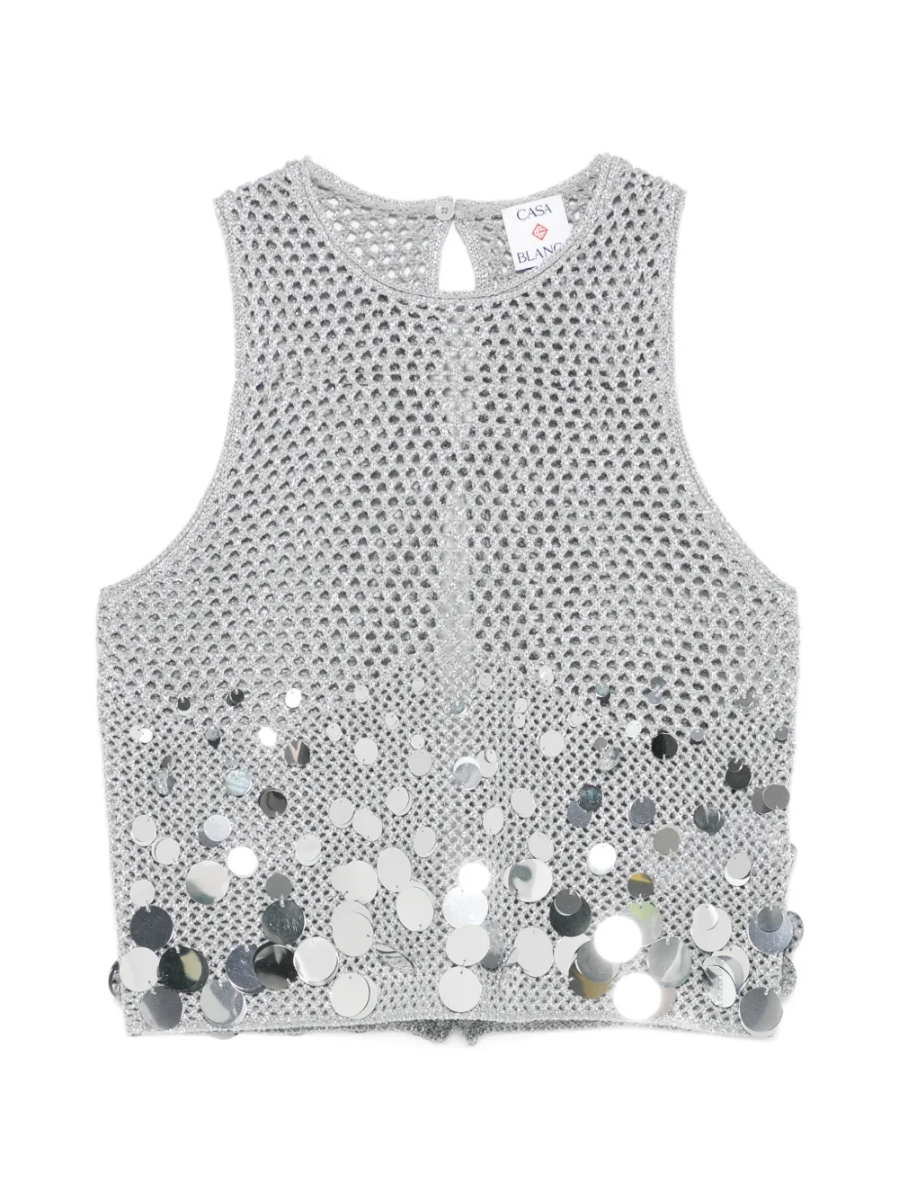 Casablanca sequin sleeveless top - Grigio