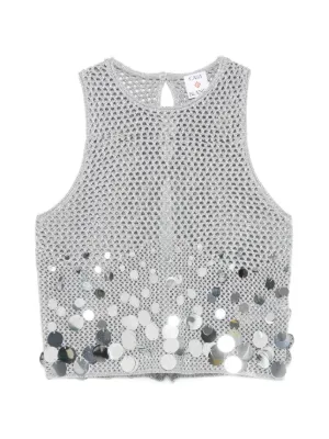 Rabanne Mesh Tank Top | Silver | FARFETCH