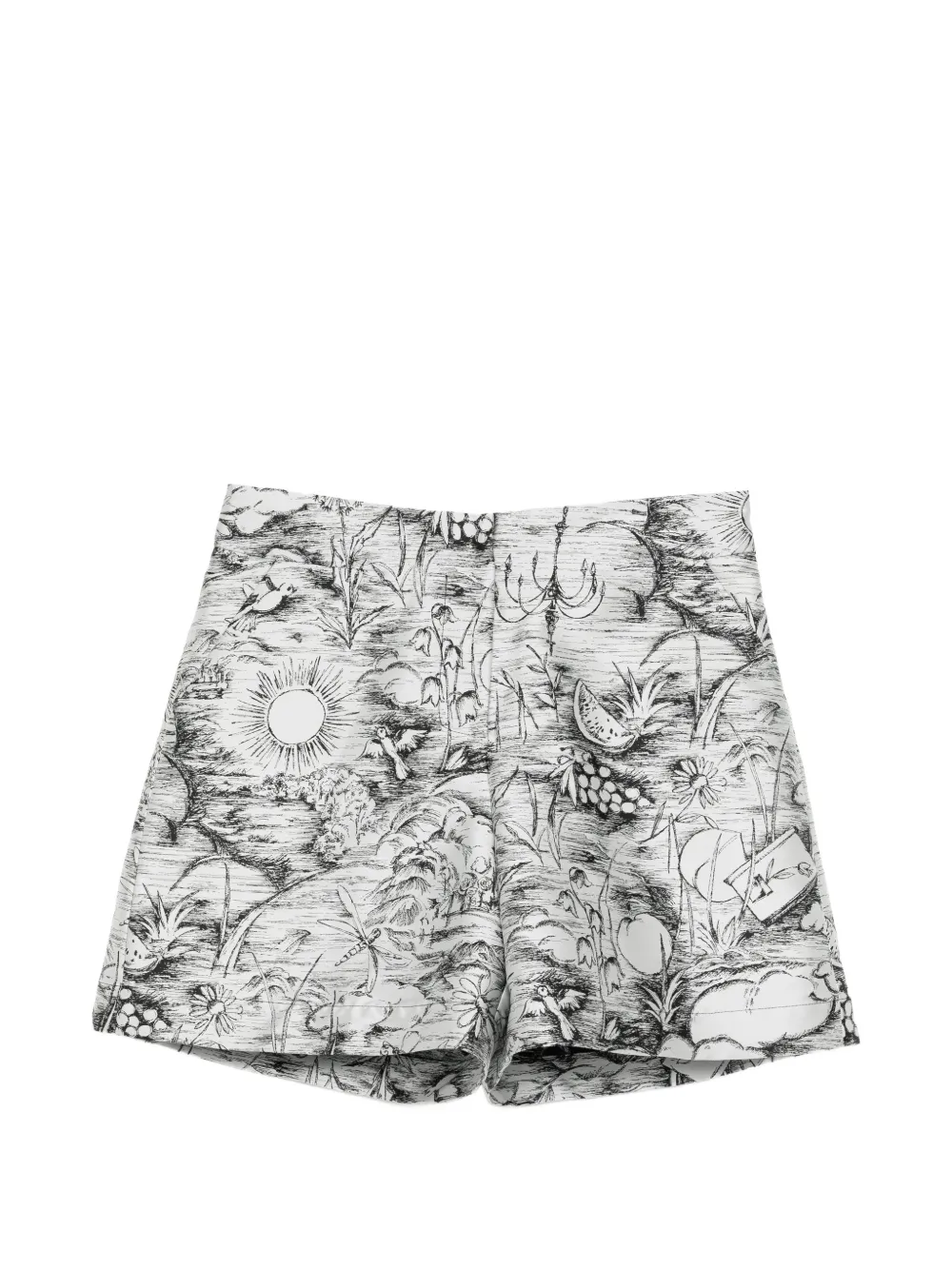 SHIATZY CHEN Fête of Petal jacquarded shorts - Grey
