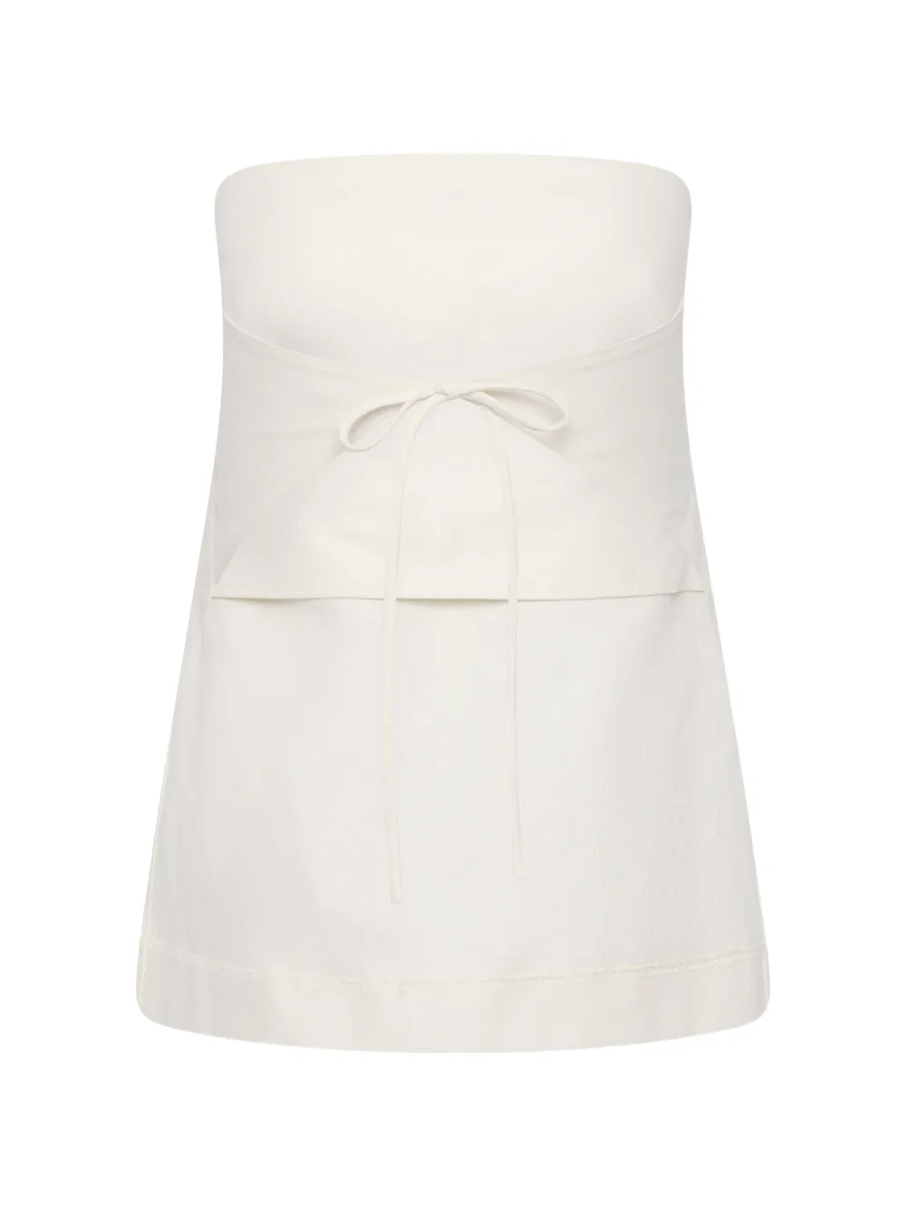 St. Agni Strapless Tie Top in Neutrals, view 3