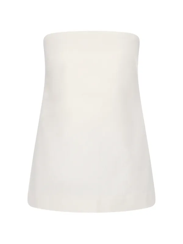 St. Agni Strapless Tie Top in Neutrals