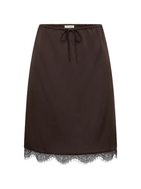 St. Agni Lace Skirt in Brown