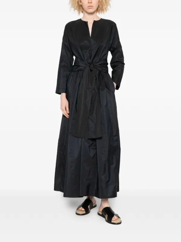 belted pleated maxi dress CO.GO Belted Pleated Maxi Dress | Black
