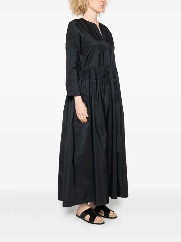 belted pleated maxi dress CO.GO Belted Pleated Maxi Dress | Black
