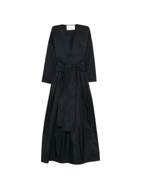 CO.GO belted pleated maxi dress