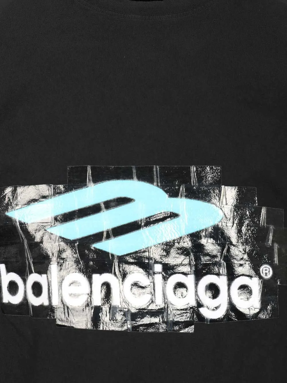  Balenciaga Oversized Printed T-shirt - Black 