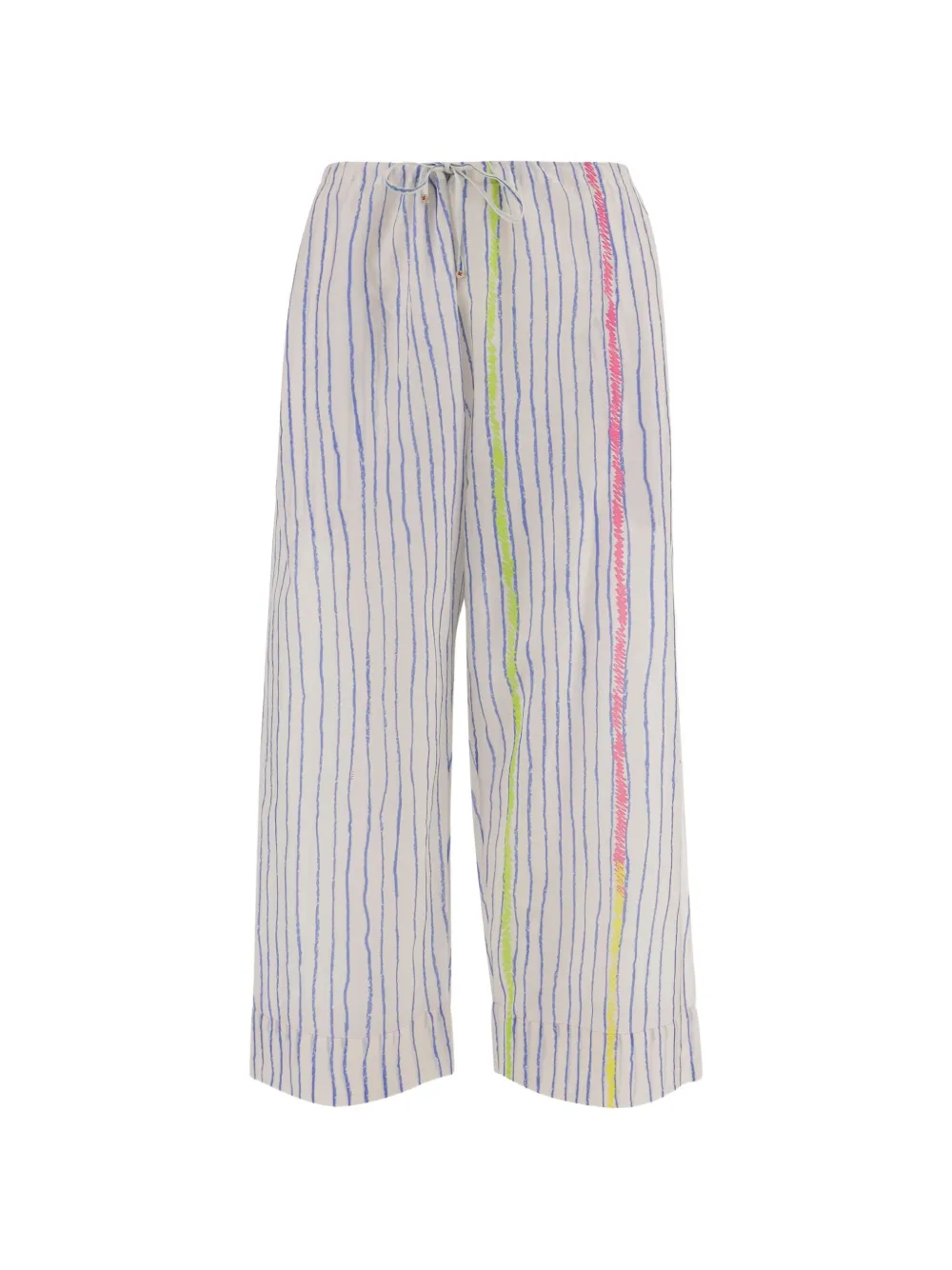 Pero striped drawstring trousers - Bianco