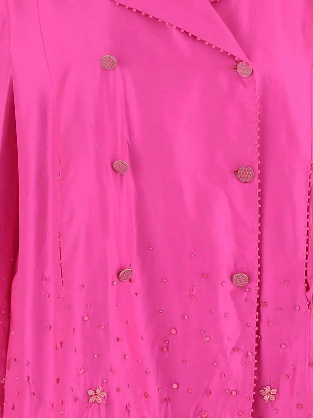  Pero Double-breasted Silk Jacket - Pink 