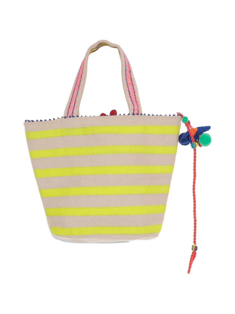  Pero Striped Floral-embroidery Tote Bag - Neutrals 