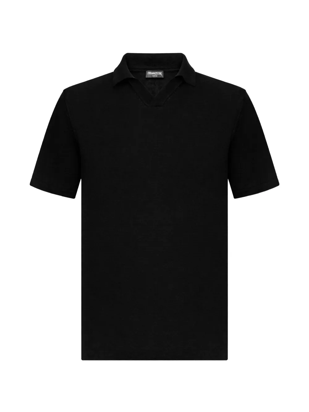FRANZESE COLLECTION V-neck ribbed T-shirt - Nero