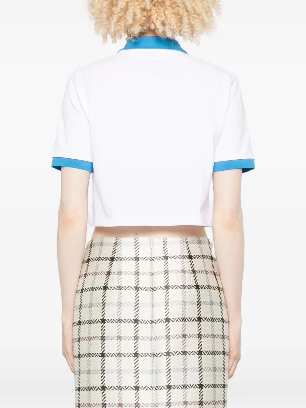 Versace Poloshirt met cropped zoom Wit