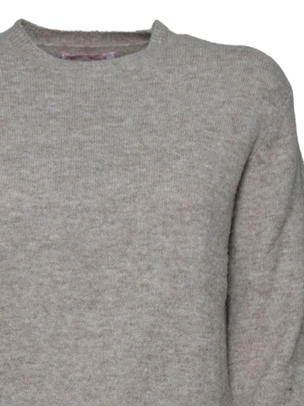MC2 Saint Barth Trui met ronde hals en geribbelde afwerking Beige