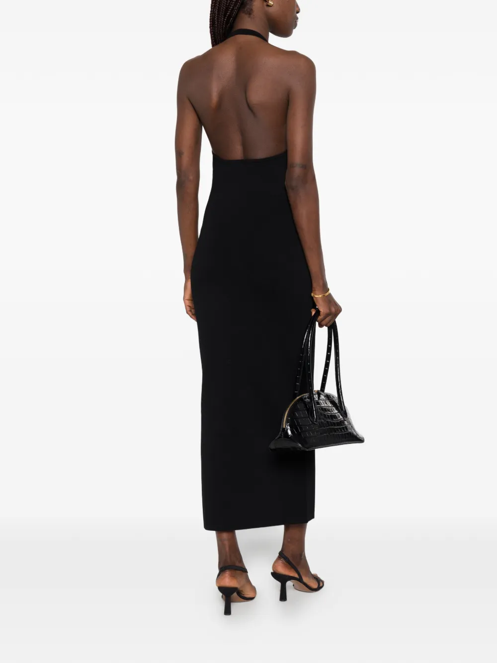 TOTEME Midi-jurk met halternek Zwart