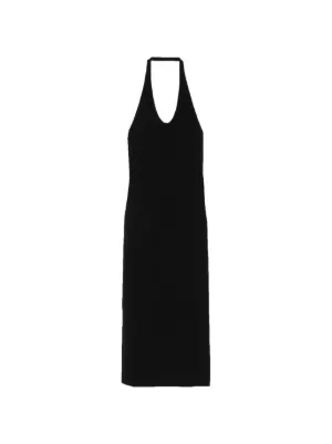 jacquemus knit halter dress Jacquemus The Halter Knitted Midi Dress - Dark Navy