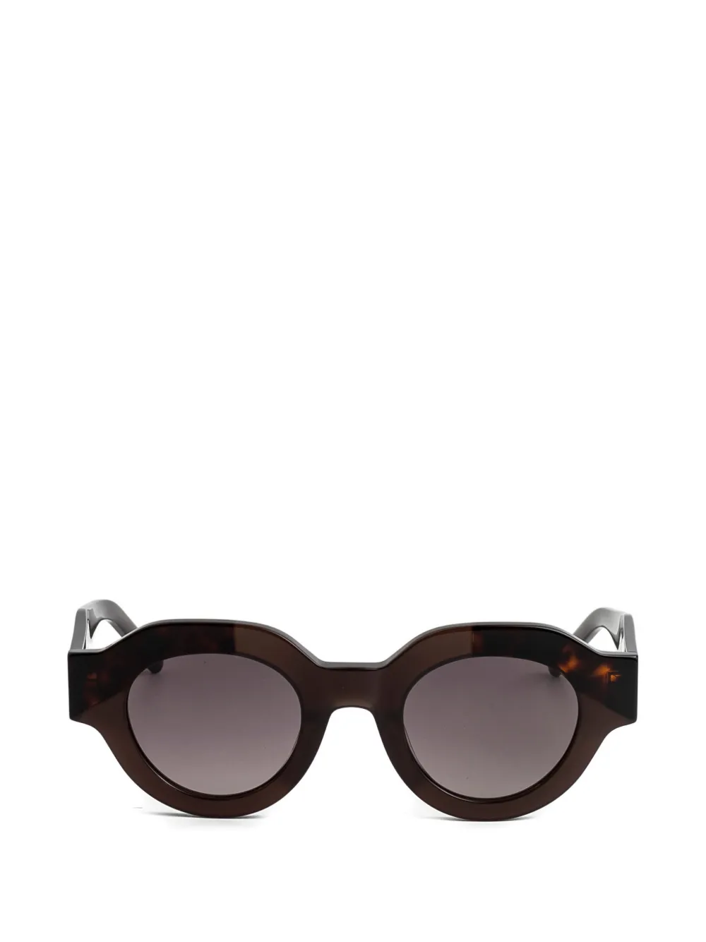 Kaleos Travers round-frame sunglasses - Braun