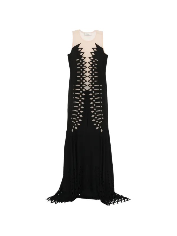 Blumarine Cutout Sleeveless Maxi Dress | Black | FARFETCH ZA