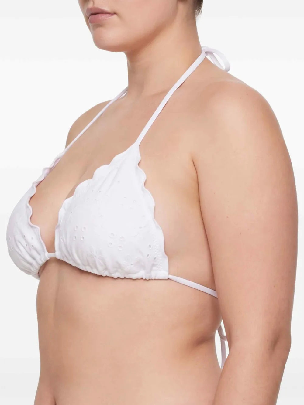 MC2 Saint Barth Sagittarius bikinitop met broderie-anglaise Wit